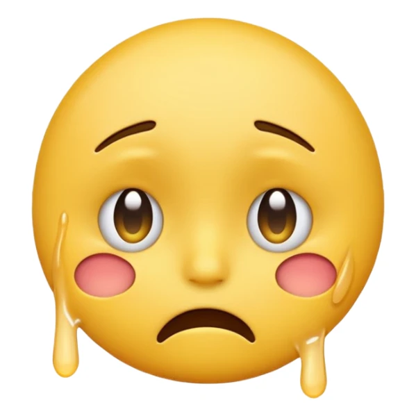 Combine the disappointed emoji with the head shaking emoji sticker