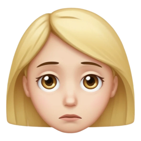 Sad face emoji with big starry eyes sticker