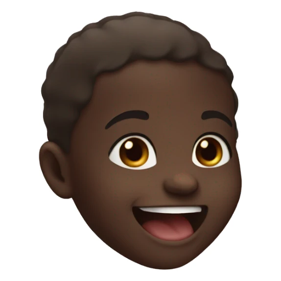 Baby laughing dark skin, without body sticker