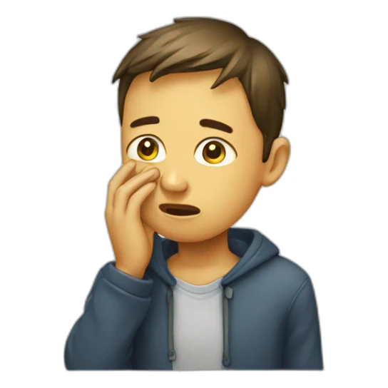 crying student due to sustainable economics sticker