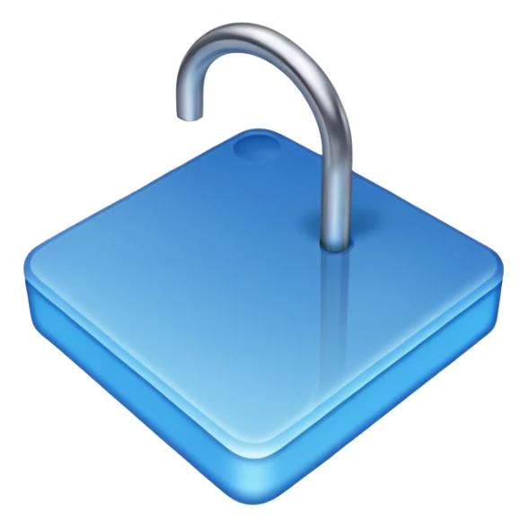 Ein korrekt hake in ein blaues vierek sticker