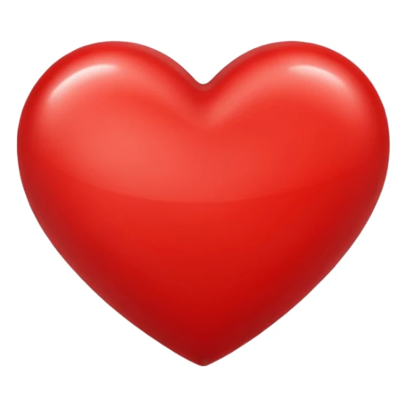 red heart emoji, glossy, classic sticker