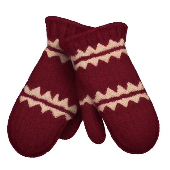 
New Year's burgundy mittens and scarf sticker