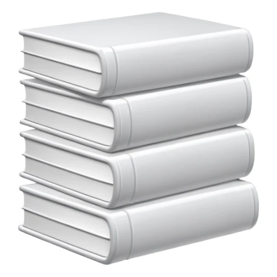 stack of white emoji-like booksbooks sticker