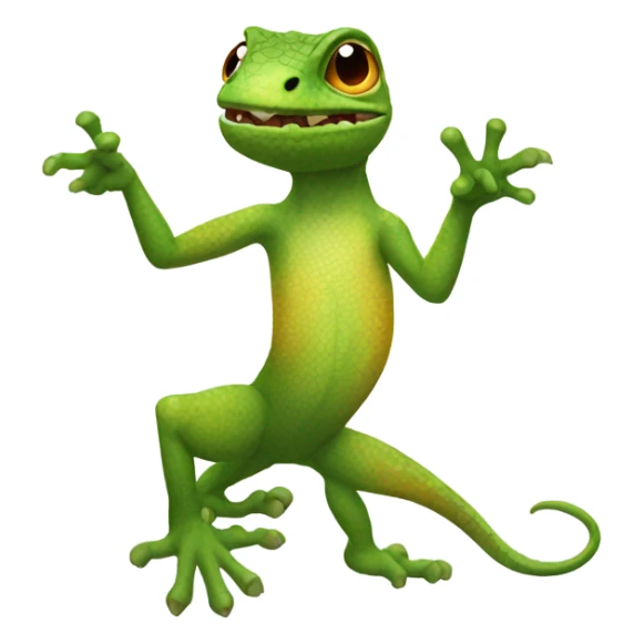a lizard sticking up the middle finger sticker