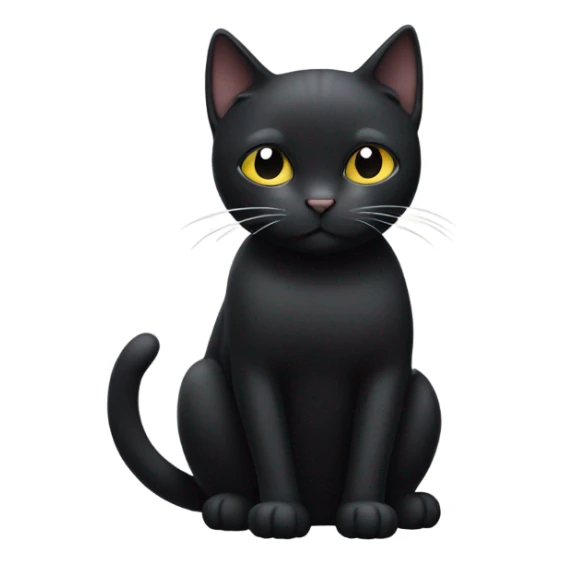 A black cat with white paws and eyes are closed sticker