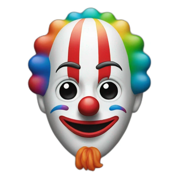 Cd with the colors of a clown sticker