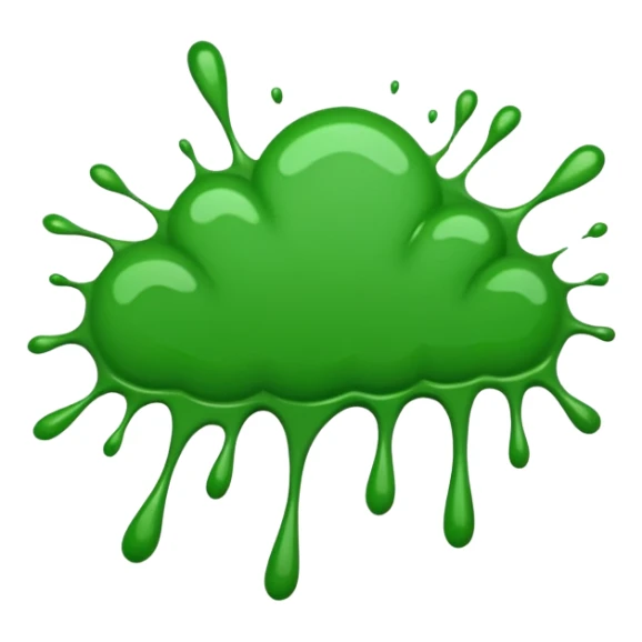 green paint splat sticker