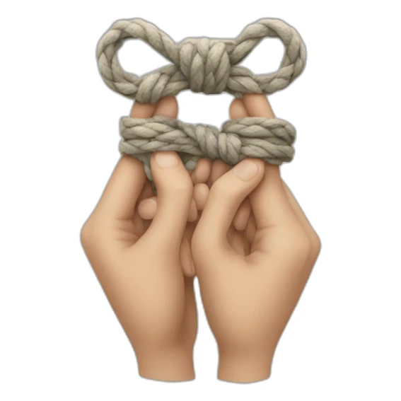 handS tied sticker