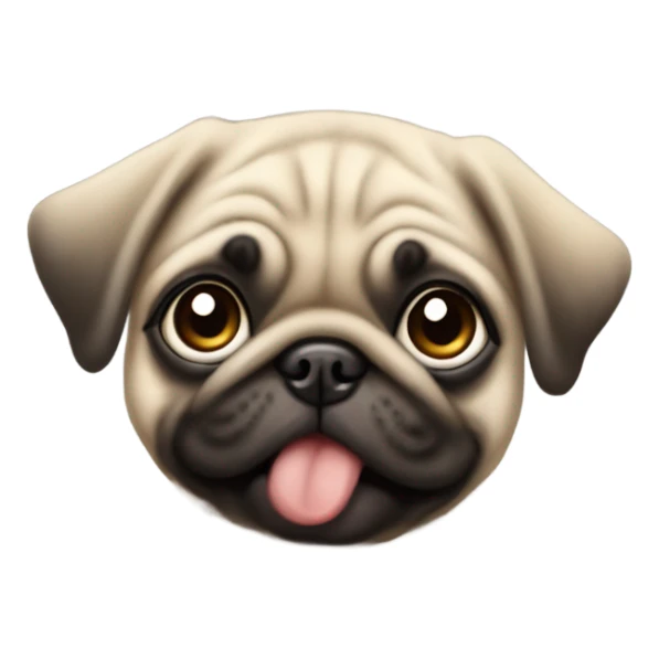 a baby girl pug sticker