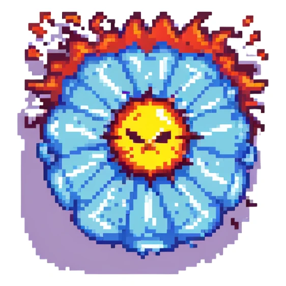 comic explosion with angry symbols like @#$!, retro pixel art style, no text sticker