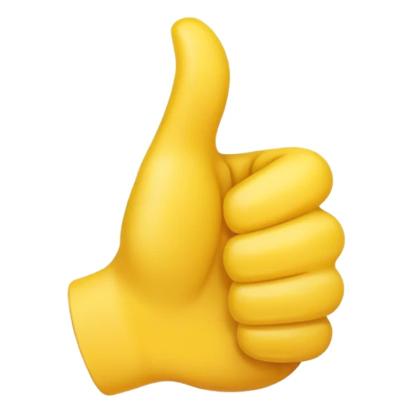 Thumbs up emoji with short thumb  sticker