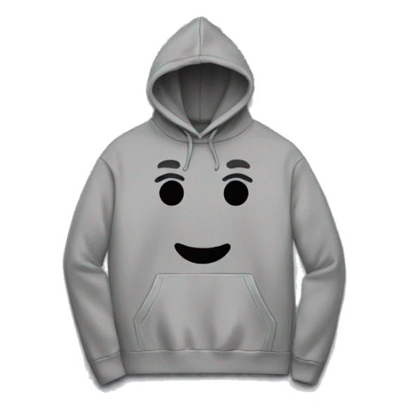 Grey color pullover hoodie no person sticker