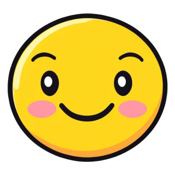 smiley face, confident, calm, kind, pronounced cheekbones sticker