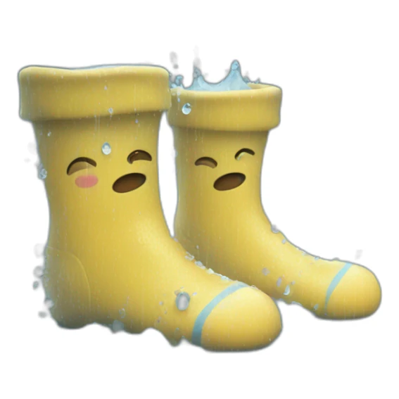 Two feet wearing socks Soaking wet from the rain sticker