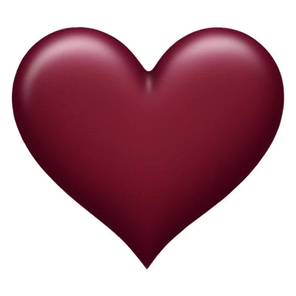 burgundy heart sticker