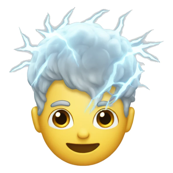 Lightening lifting toupee off of head sticker