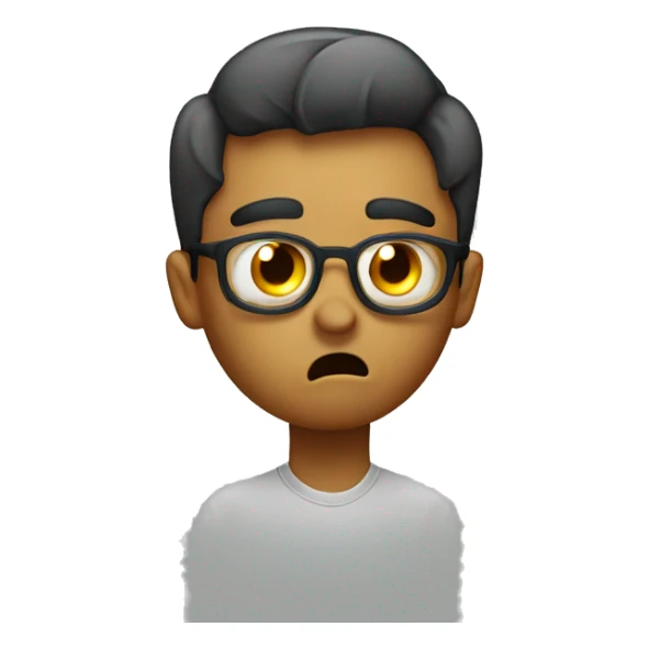 Social media manager whistling and sweating worriedly sticker