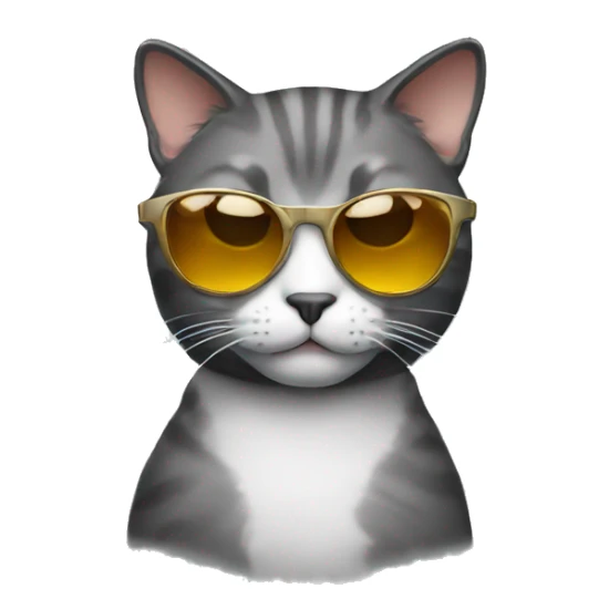 Cat with sunglasses sticker