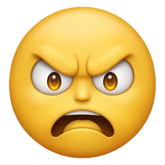 angry emoji with close mouth  sticker