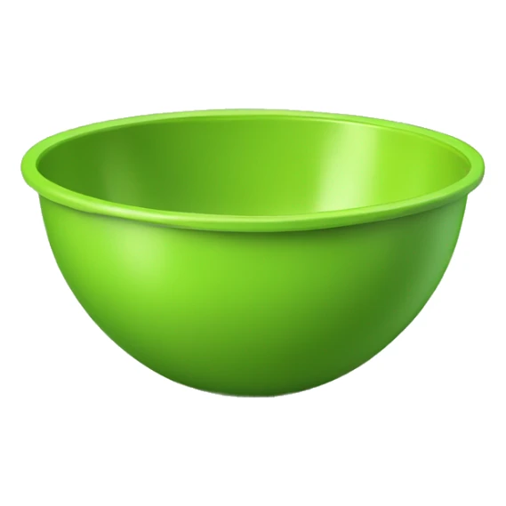 Realistic lime green mixing bowl  sticker
