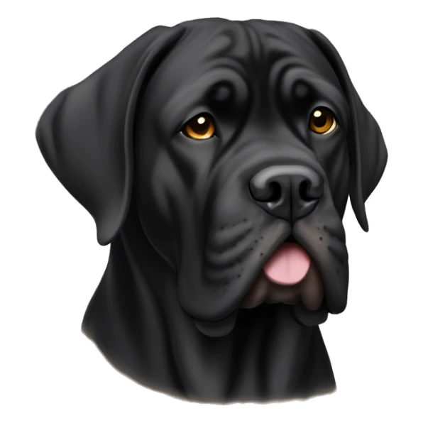 Black English mastiff with tan on forehead sticker
