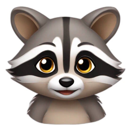 Raccoon baby sticker