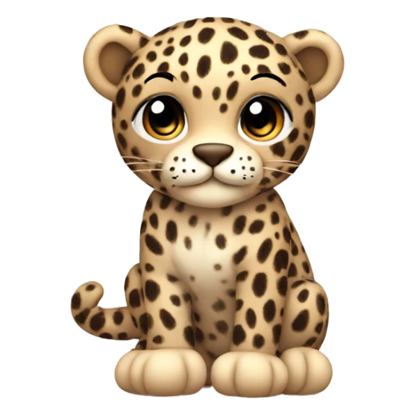 whole body of leopard in jellycat style sticker