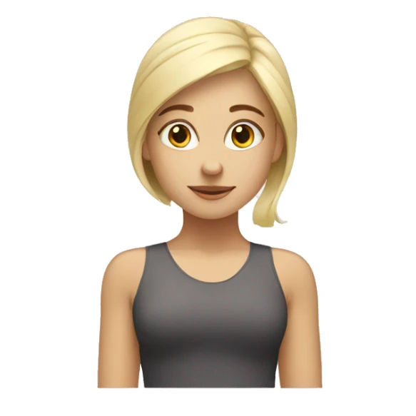 Blonde girl in asana.  sticker