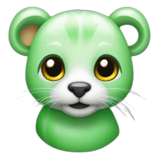 Animal oca de color verde sticker