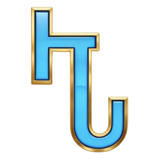 Bold Black-Blue-White-Gold Font Letter “i” sticker