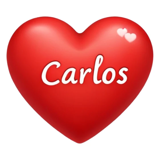 heart with Carlos written on it sticker