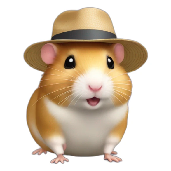 Un hamster avec un chapeau chinois  sticker