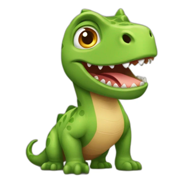 Un dinosaure sur un chat sticker