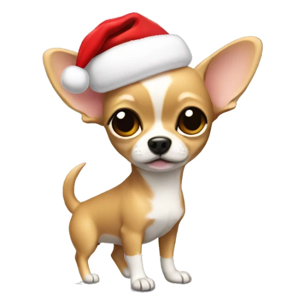 Girl chihuahua Christmas  sticker