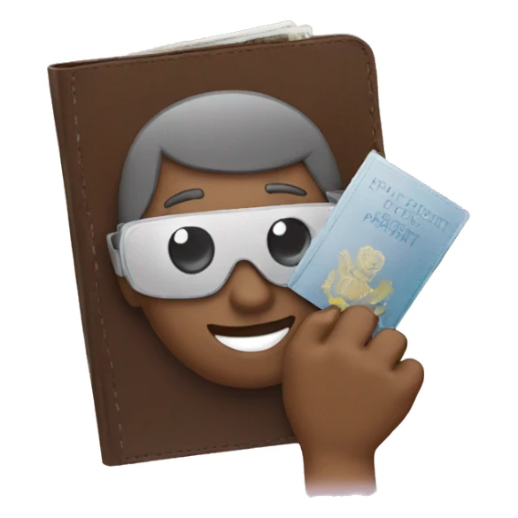 Person holding passport sticker