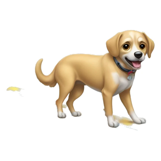 chien qui fait du surf sticker