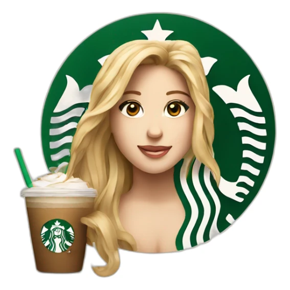 Starbucks logo inspired by shakira sticker