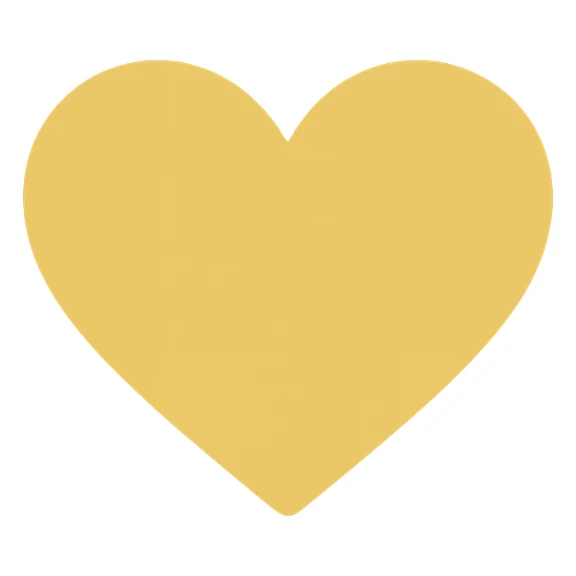 gold style icon of a heart sticker