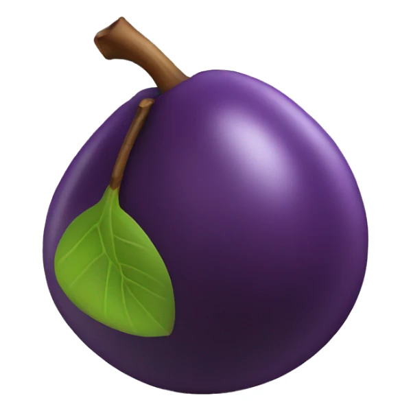 3D Plum  sticker