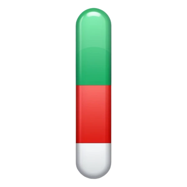 A vertical capsule-shaped progress bar with a color gradient from green at the bottom to red at the top. The bar is divided into segments by thin lines, with bold, outlined numbers scaling upward next to it.  sticker