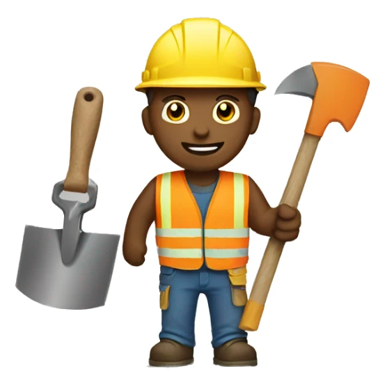 construction work shove sticker