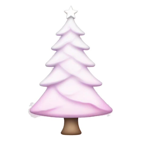 white christmas tree with pink and pink soft lights sticker