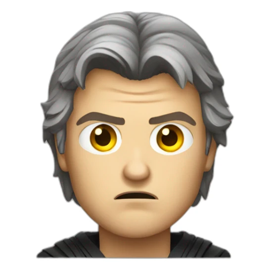 Anakin Skywalker angry with yellow eyes sticker