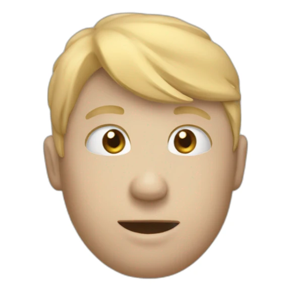 Un emoji choqué avec une trace de main sur la joue  sticker