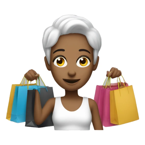 Suqarell with shopping bags sticker