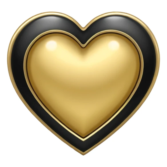 heart with black and gold halo sticker