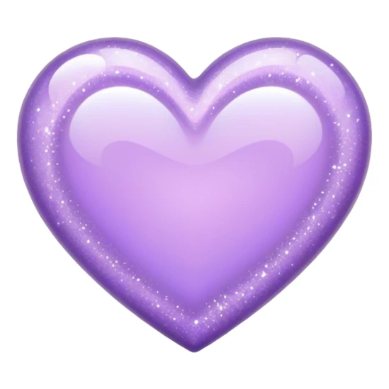 light purple heart with sparkles sticker