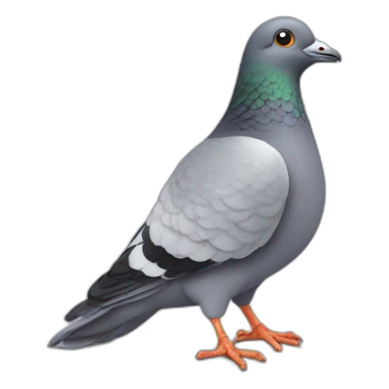 Pigeon français avec une baguette sticker