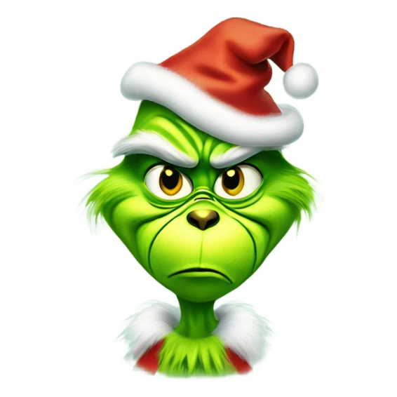 the grinch in a christmas suit  sticker